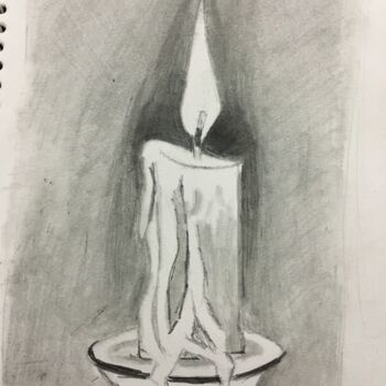 Drawing titled "Candel.jpeg" by Antika, Original Artwork, Pencil