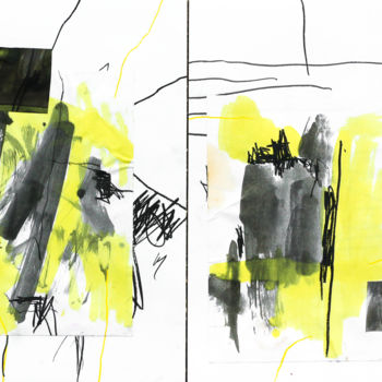 Painting titled "dittico" by Giulio Benatti, Original Artwork, Watercolor