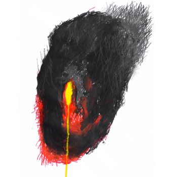 Painting titled ""La ferita è il luo…" by Giulio Benatti, Original Artwork, Oil