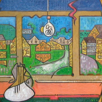 Ζωγραφική με τίτλο "The Window" από Gerald Shepherd F.F.P.S., Αυθεντικά έργα τέχνης, Λάδι