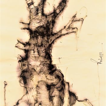 Drawing titled "Bäume sind auch nur…" by Stephan Rodriguez Warnemünde, Original Artwork, Ink