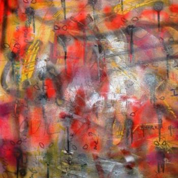 Painting titled "La rumeur (partie g…" by Toytoy, Original Artwork