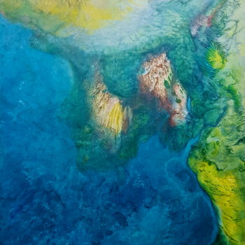 Painting titled "VUE DU CIEL 1 Acryl…" by Daniele Sanchez Dsz, Original Artwork, Acrylic Mounted on Wood Stretcher frame