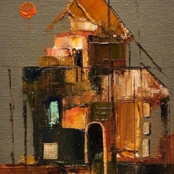Painting titled "Armenian church" by Anastasiya Kimachenko, Original Artwork, Oil