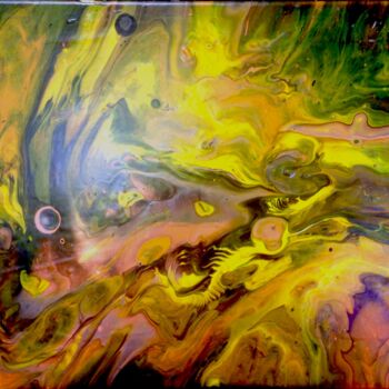 Peinture intitulée "Planète" par Emma Laroche, Œuvre d'art originale, Acrylique