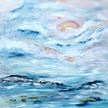 Painting titled "Fare Thee Well Purp…" by Elisa Cook Benbassat Bassat, Original Artwork, Oil