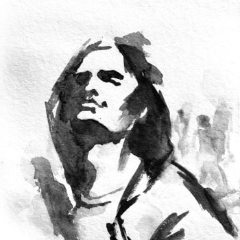 Drawing titled "Person" by Lily Yakupova, Original Artwork, Ink
