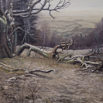 Painting titled "Wild Trees I - Byst…" by Wojciech Pater, Original Artwork, Oil