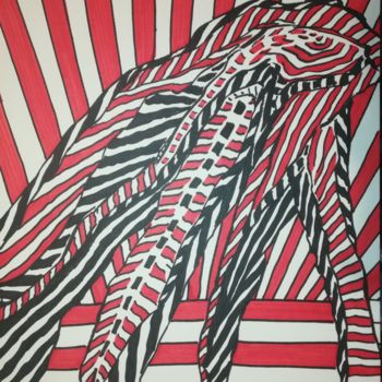 Tekening getiteld "imaginary-statue-18…" door Pertti Matikainen, Origineel Kunstwerk, Marker