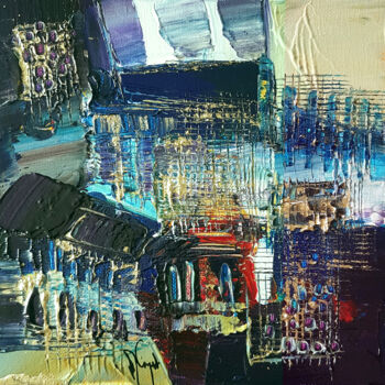 Peinture intitulée "Relier l'or et l'ar…" par Muriel Cayet, Œuvre d'art originale, Acrylique