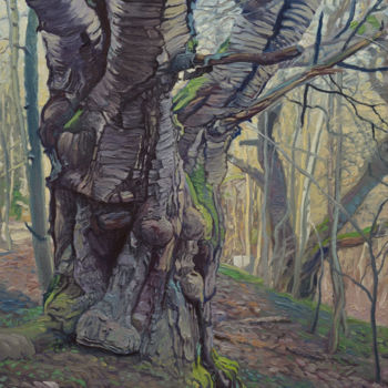 Painting titled "Wild Trees III - By…" by Wojciech Pater, Original Artwork, Oil