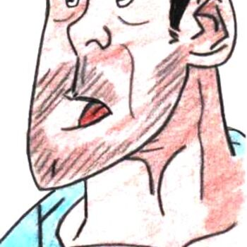 Drawing titled ""L'INFIRMIER"" by Lucie Clouet, Original Artwork
