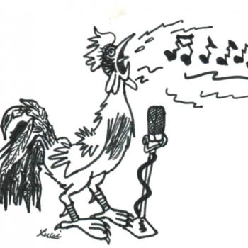 Drawing titled ""BON REVEIL.."" by Lucie Clouet, Original Artwork