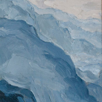 Painting titled "mountains" by Lily Yakupova, Original Artwork, Oil