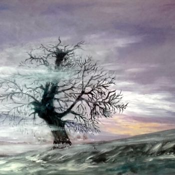 Peinture intitulée "Châtaignier dans la…" par Marian Cobos, Œuvre d'art originale, Huile