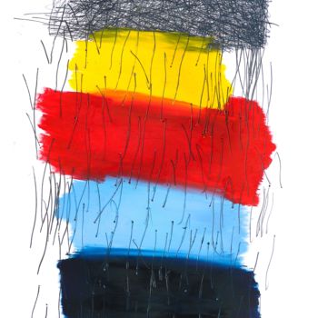 Painting titled ""Quattuor aeternus…" by Giulio Benatti, Original Artwork, Oil