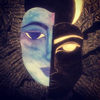 "DMT MOON" başlıklı Resim Toni Barca tarafından, Orijinal sanat, Diğer