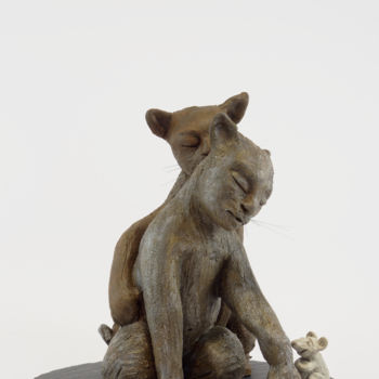 Sculpture intitulée "La Blessure" par Véronique Lopez-Boiteux, Œuvre d'art originale, Terre cuite