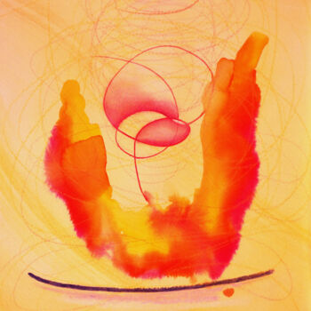 Schilderij getiteld "angel (1)" door Sabina Kiss, Origineel Kunstwerk, Acryl