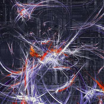 Painting titled "RAPSODIE ........ T…" by Pix-Peinture Kabuki, Original Artwork, Oil