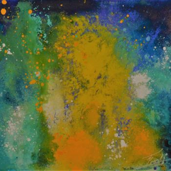 Peinture intitulée "fond-de-mer" par Frederic Janssens (Fredj), Œuvre d'art originale, Acrylique