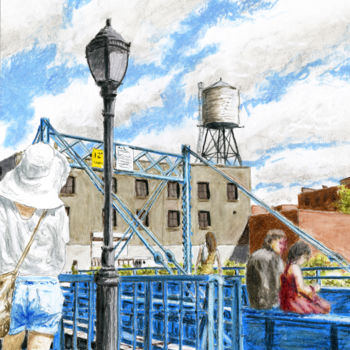 Painting titled "Carroll Street Brid…" by Jim Fischer, Original Artwork, Other