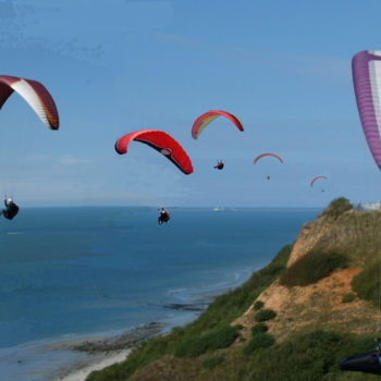 Photographie intitulée "Parapente" par Desnoyers, Œuvre d'art originale