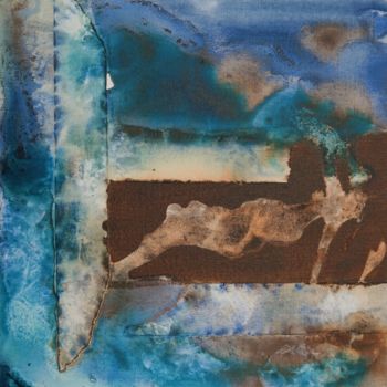 Malerei mit dem Titel "Baiser de fer et d'…" von Isabelle Langlois, Original-Kunstwerk, Acryl Auf Karton montiert