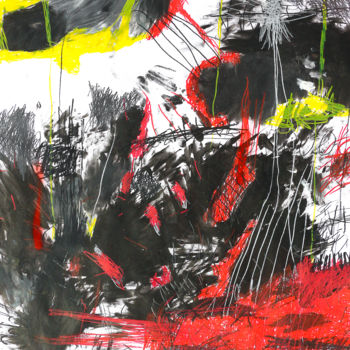Pittura intitolato ""Ho paura"" da Giulio Benatti, Opera d'arte originale, Acrilico