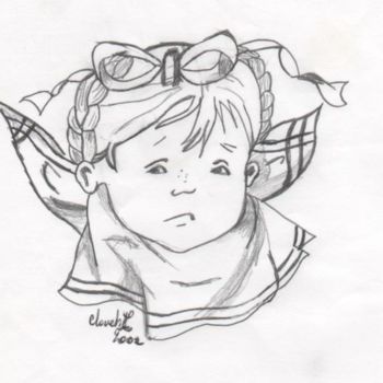 Drawing titled ""marie ne veut pas…" by Lucie Clouet, Original Artwork
