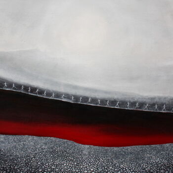 Peinture intitulée "Silhouettes et lumi…" par Henri Ibara, Œuvre d'art originale, Acrylique