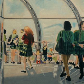绘画 标题为“N°1062  L'aujourd'h…” 由R. Cavalié, 原创艺术品, 其他 安装在木质担架架上
