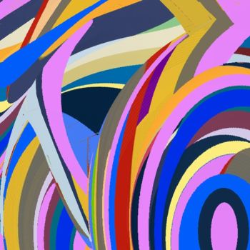 Arte digitale intitolato "Noon above the gard…" da Peter Jalesh, Opera d'arte originale, Pittura digitale