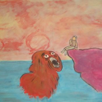 Peinture intitulée "Tu veux jouer avec…" par Aorlius, Œuvre d'art originale, Acrylique
