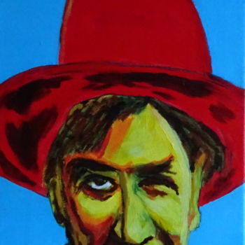 Painting titled "Schurke / Villain I" by Dieter Hamm, Original Artwork