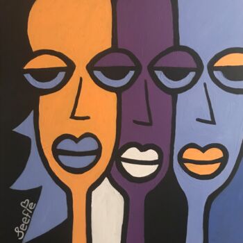 Painting titled "Shared Vision (Me,…" by Sevâl Gülören (Seefie), Original Artwork, Acrylic