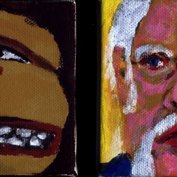 Painting titled "Apeman / Human" by Dieter Hamm, Original Artwork