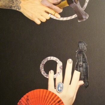 Collages titulada "Trophées" por Nelly Sanchez, Obra de arte original, Collages