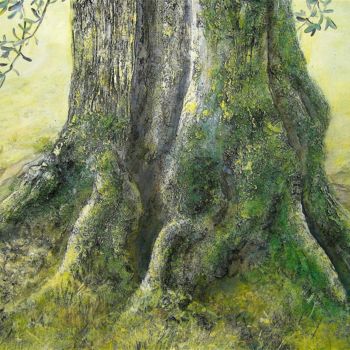 Painting titled "Olivenbaum 2" by Daniel Rohrbach, Original Artwork, Acrylic