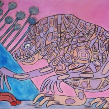 Peinture intitulée "Voyageur assoupi" par Aorlius, Œuvre d'art originale, Acrylique