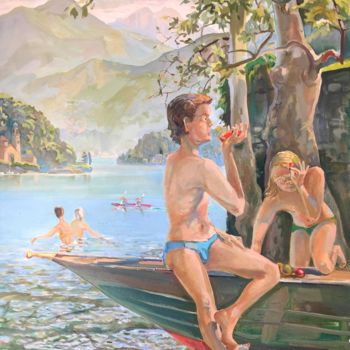Painting titled "Mattina.jpeg" by Peter Otlan, Original Artwork, Oil