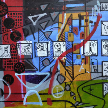 Painting titled "Landscape: Ruined C…" by Gerald Shepherd F.F.P.S., Original Artwork, Acrylic