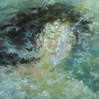 Peinture intitulée "L'Âme de la rivière" par Mireille Désir Valéry, Œuvre d'art originale, Pastel
