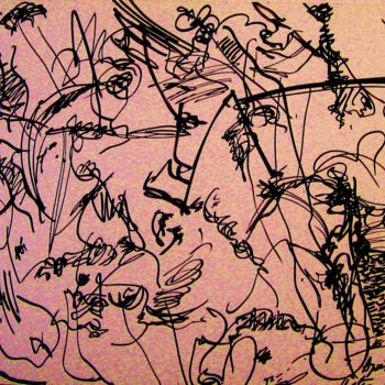 Drawing titled "Abstract drawing I" by Peter Jalesh, Original Artwork, Ink