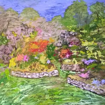 「WOODLAND PARK GARDE…」というタイトルの絵画 David Cadeによって, オリジナルのアートワーク, オイル