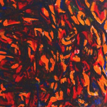 Schilderij getiteld "Black October" door Peter Jalesh, Origineel Kunstwerk, Acryl