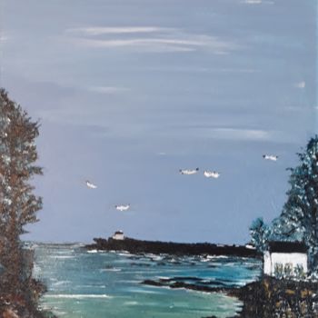 Peinture intitulée "A-la-tombée-de-la-n…" par Didier Duclos, Œuvre d'art originale, Acrylique