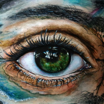 Painting titled "Созерцание" by Igor Mazaletskiy, Original Artwork, Watercolor