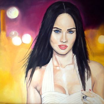Pittura intitolato "Megan Fox" da Franco Fumo, Opera d'arte originale, Olio
