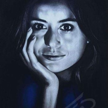 Disegno intitolato "The charm of spark" da Abir Rachwan, Opera d'arte originale, Carbone